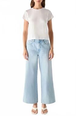 NEW AMO DENIM frida crop jeans in whim